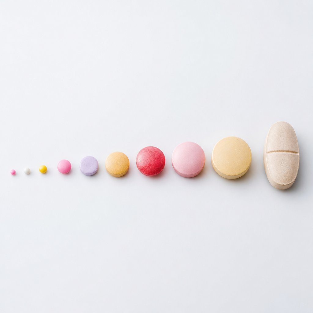 size progression training builds swallowing confidence from tiny sprinkles to large tablets