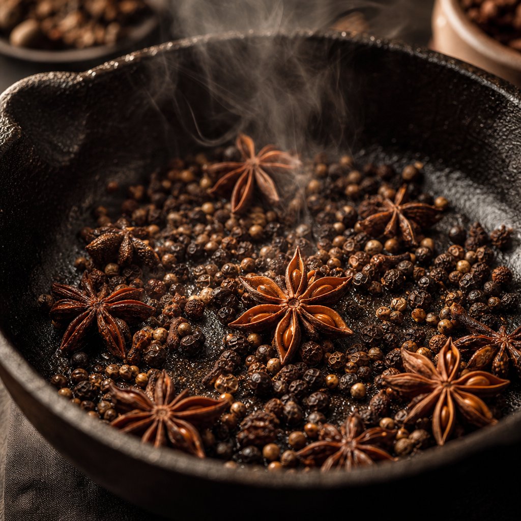 toasting whole spices in a dry skillet releases volatile oils and transforms their aromatic profiles