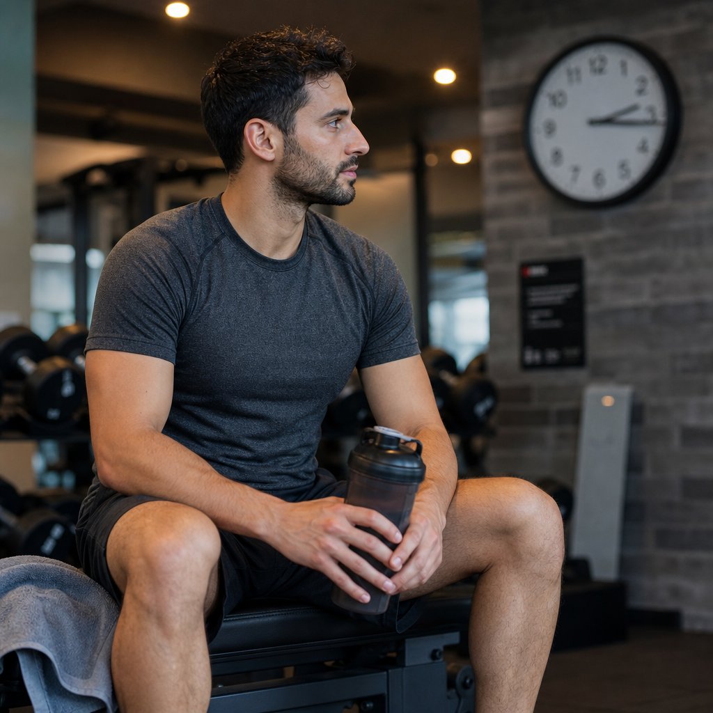 waiting 15 to 30 minutes after intense exercise before drinking your protein shake can reduce digestive distress