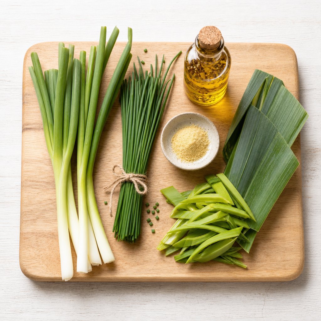 spring onion greens chives infused oils and asafoetida provide safe onion like flavor for low fodmap cooking