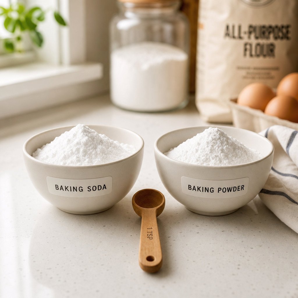 baking soda and baking powder look nearly identical but function through completely different chemical mechanisms in recipes