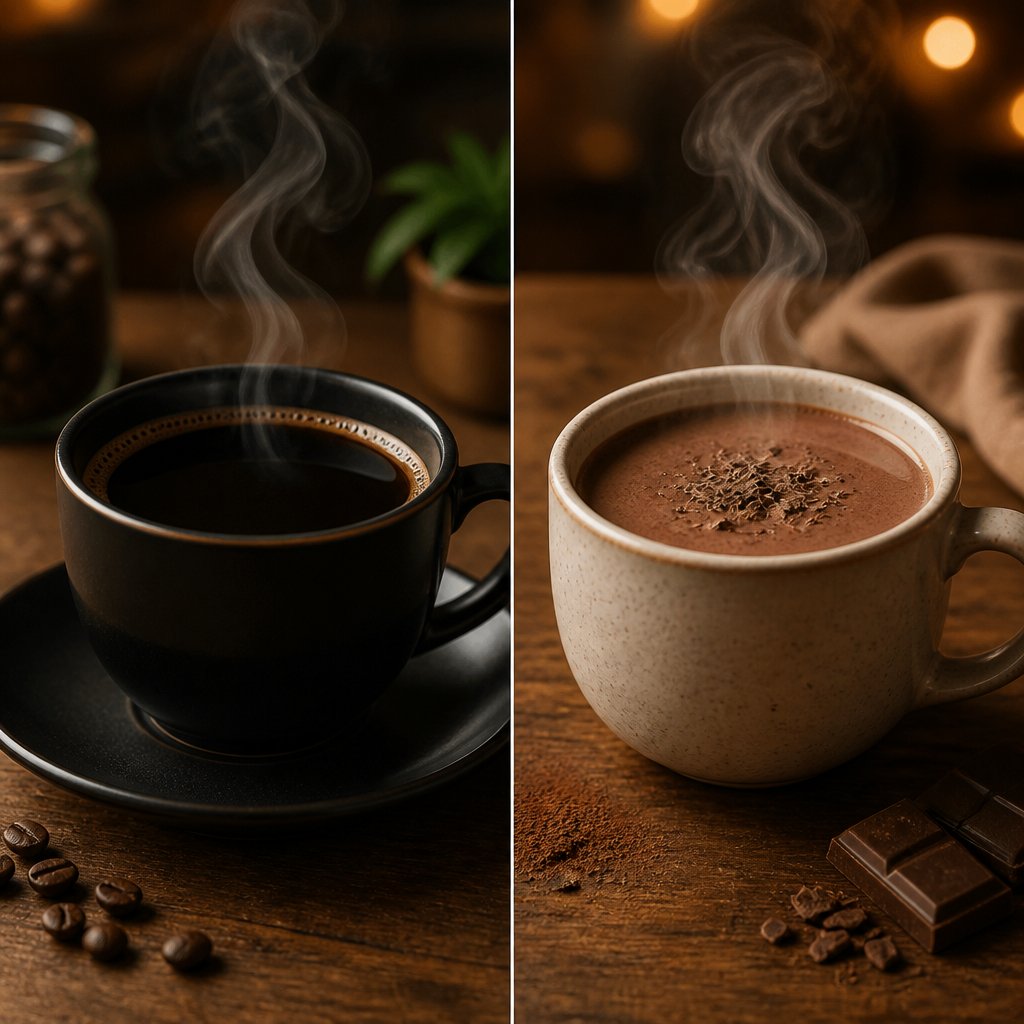cocoa and coffee stimulate the body through different mechanisms despite both containing caffeine