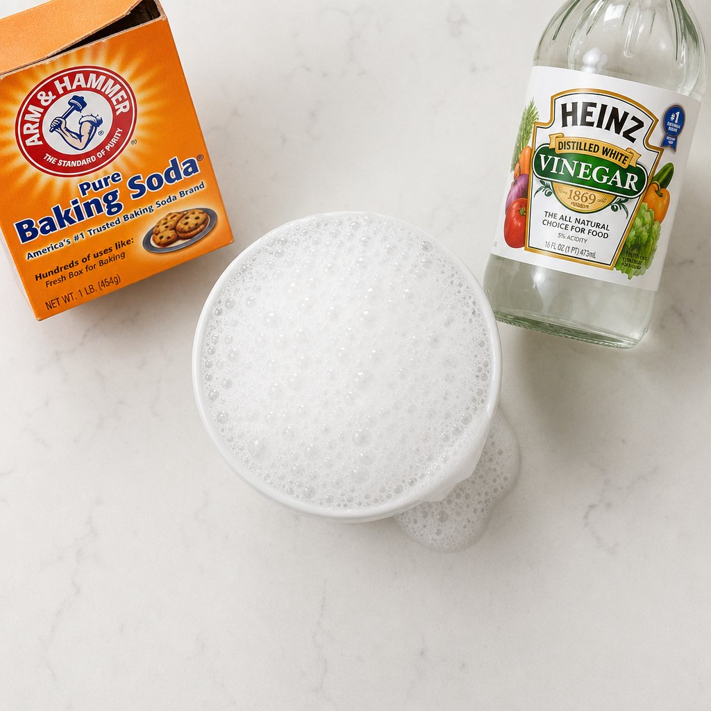 testing baking soda requires vinegar or another acid to trigger the fizzing reaction