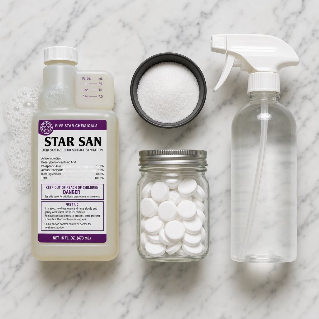 common brewing sanitizers and preservatives each serve different roles in the winemaking process