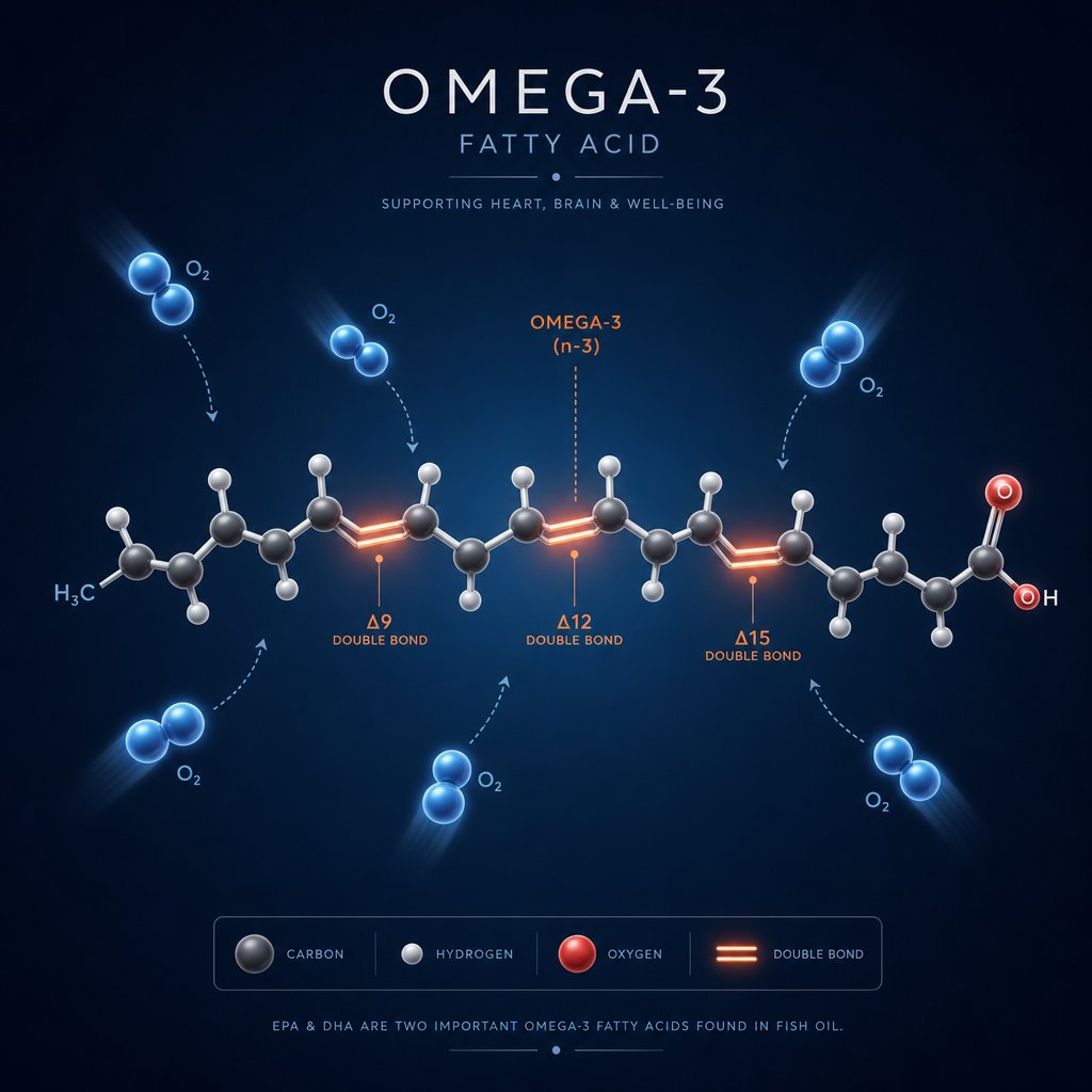 omega 3 fatty acids contain multiple double bonds that make them highly vulnerable to oxygen attack and oxidative degradation