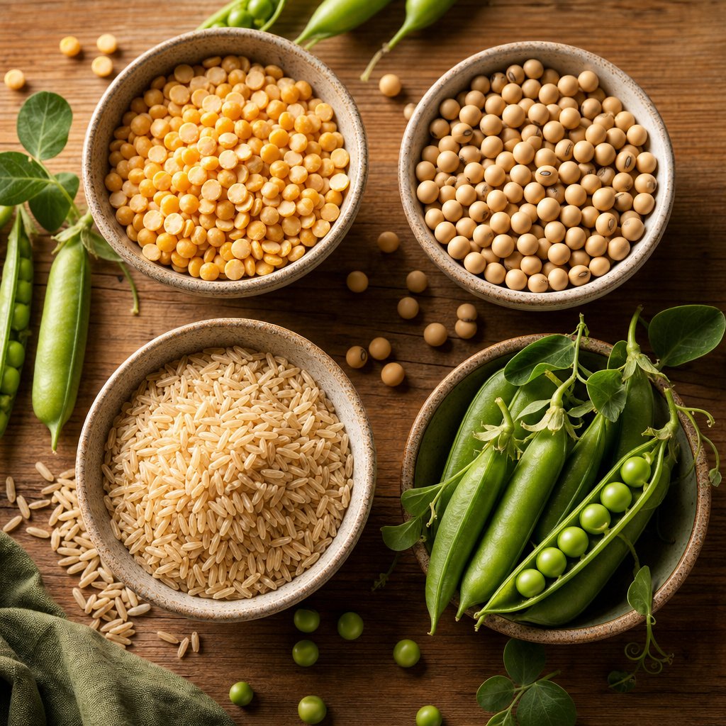 plant based isolate proteins are extracted from sources like peas soy and rice