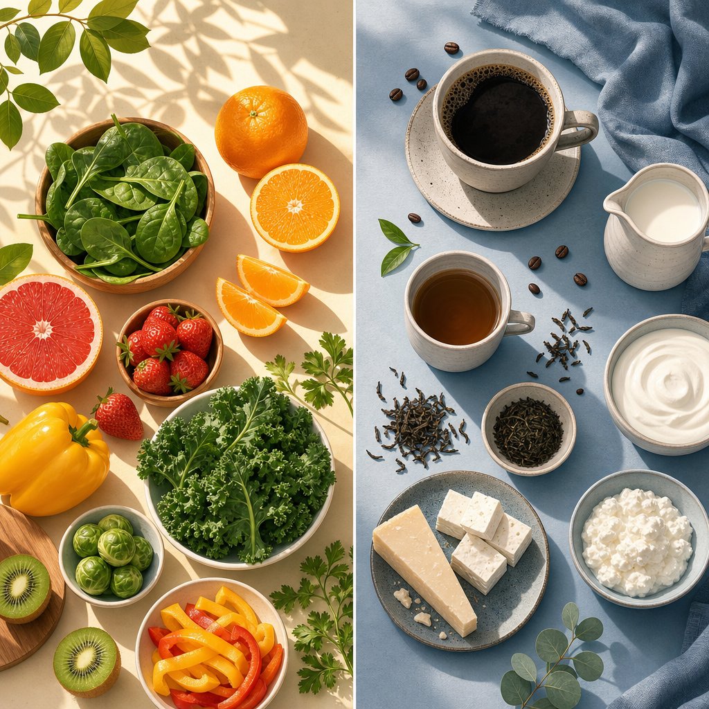 vitamin c and empty stomach timing boost iron absorption while coffee calcium and tannins significantly reduce uptake