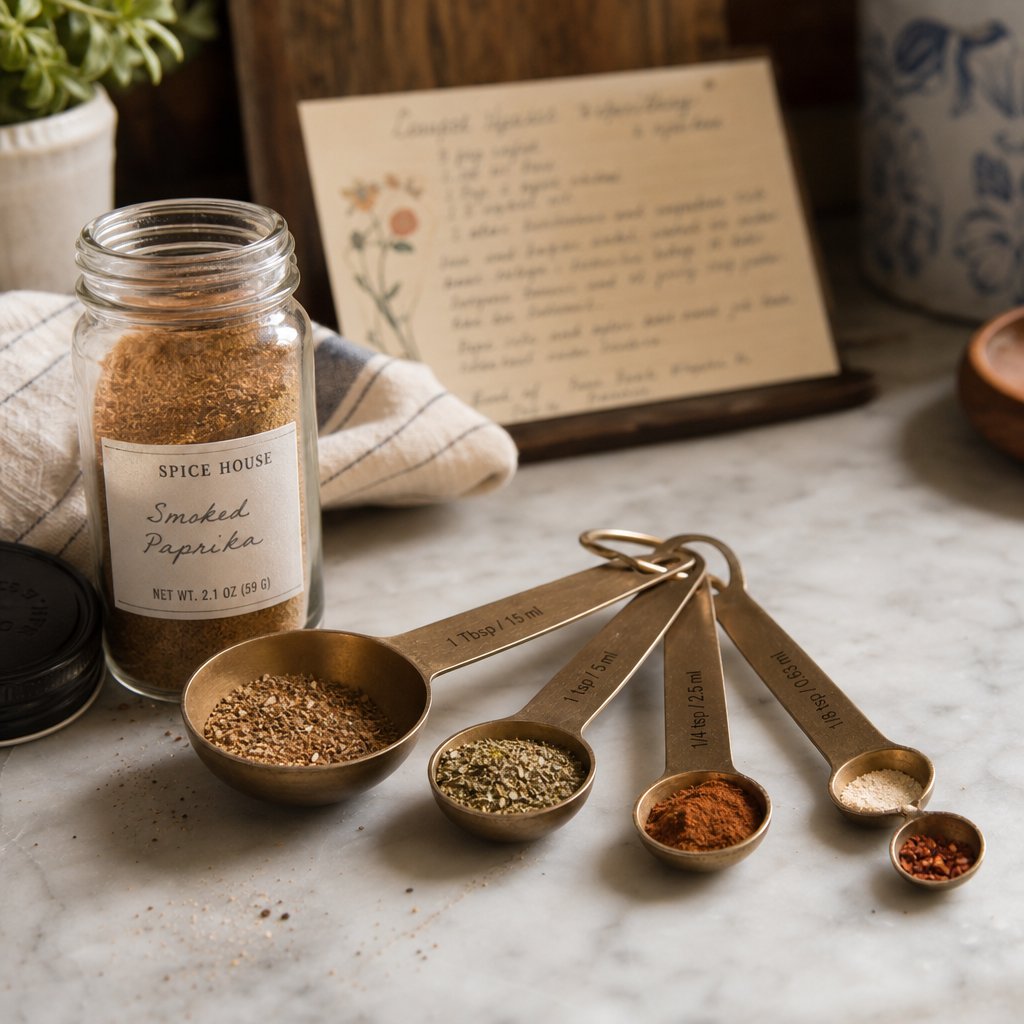 measuring spoons ready for precise garlic powder and salt substitution in recipes