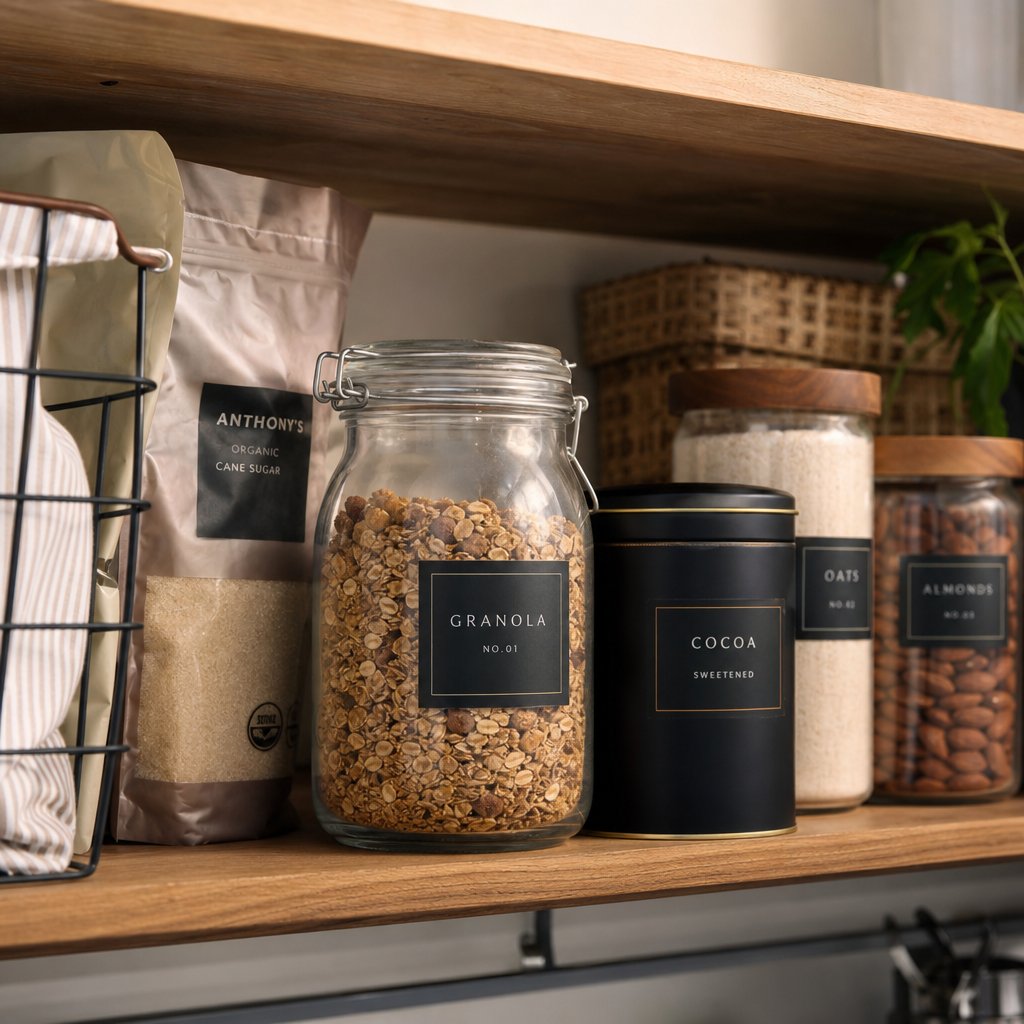 airtight storage containers ideal for keeping cocoa powder fresh in a home pantry