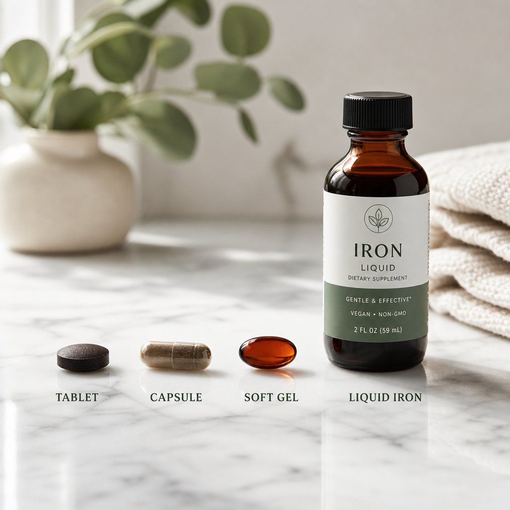 different iron supplement forms vary significantly in their likelihood of causing anxiety like side effects