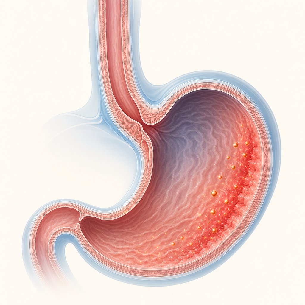 iron ions irritate the esophageal and stomach lining through multiple biochemical pathways