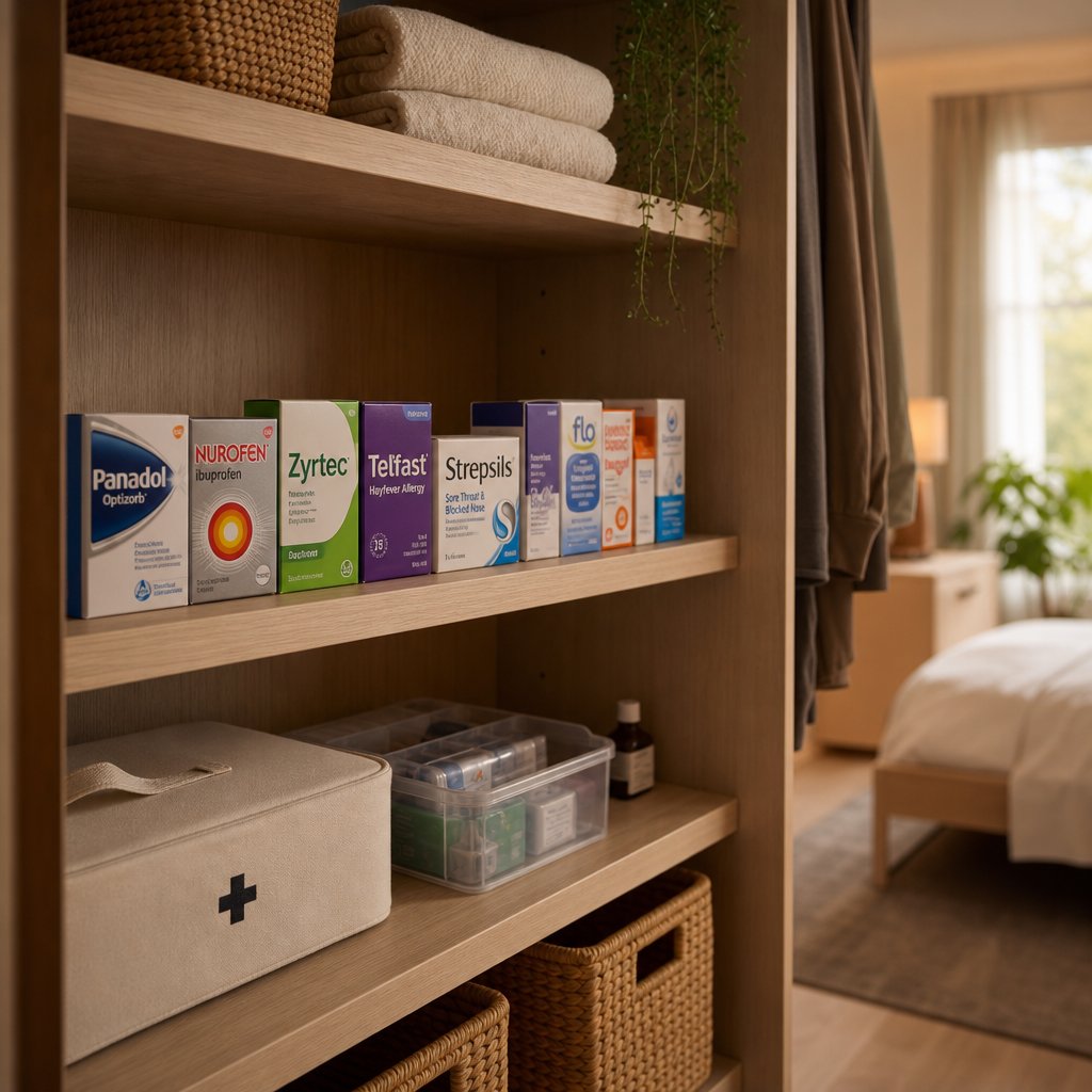 ideal medication storage in a cool dry closet away from bathroom humidity