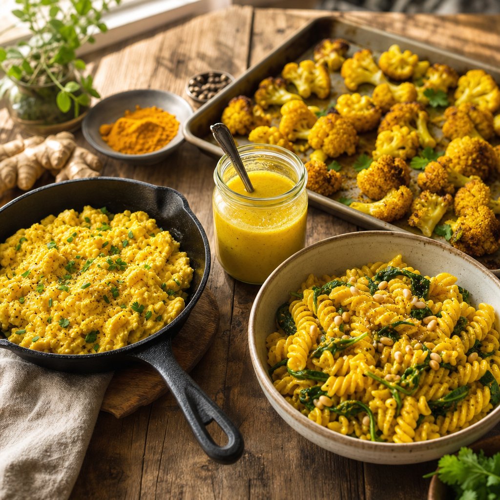 turmeric transforms everyday western dishes with golden color and subtle earthy warmth