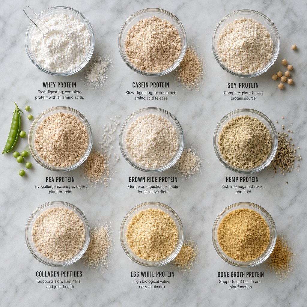 different types of protein powder vary in color and composition which directly affects how long each type remains fresh and potent