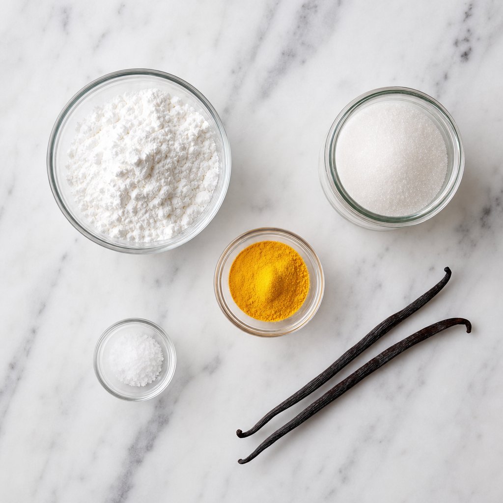 the core ingredients of custard powder include cornstarch coloring vanilla flavoring salt and sometimes sugar