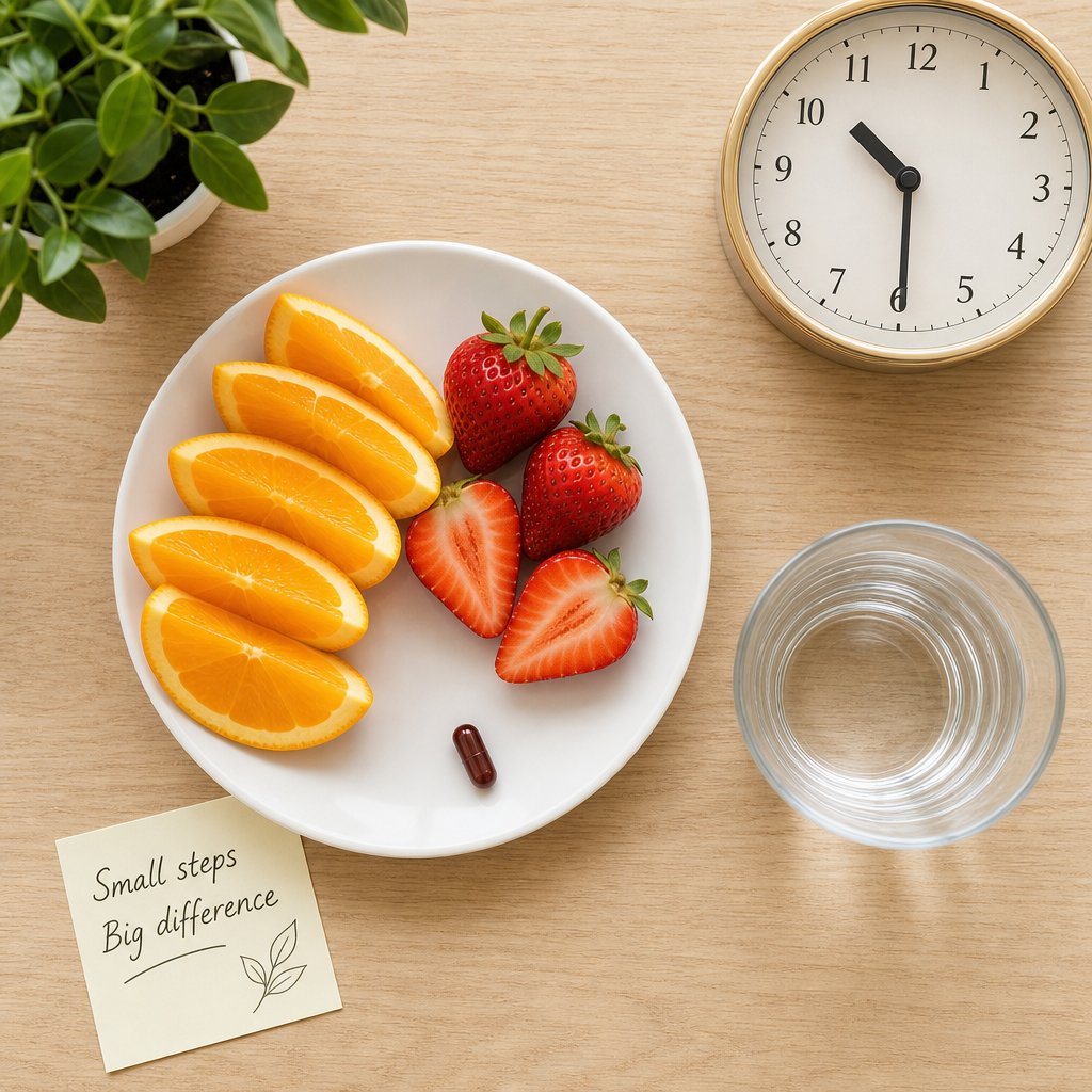 pairing iron supplements with vitamin c rich foods reduces dizziness while supporting absorption