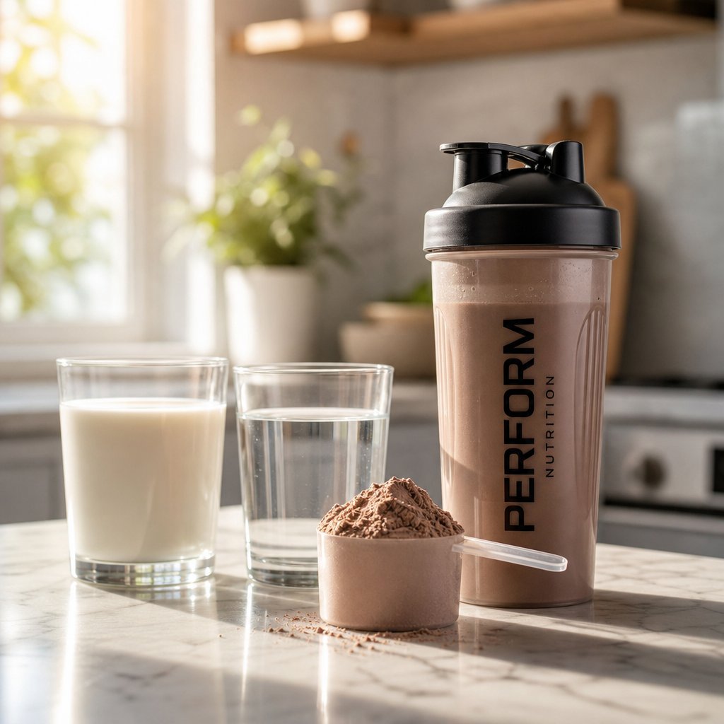 mixing protein powder with milk adds roughly 8g of extra protein and 150 calories compared to mixing with water