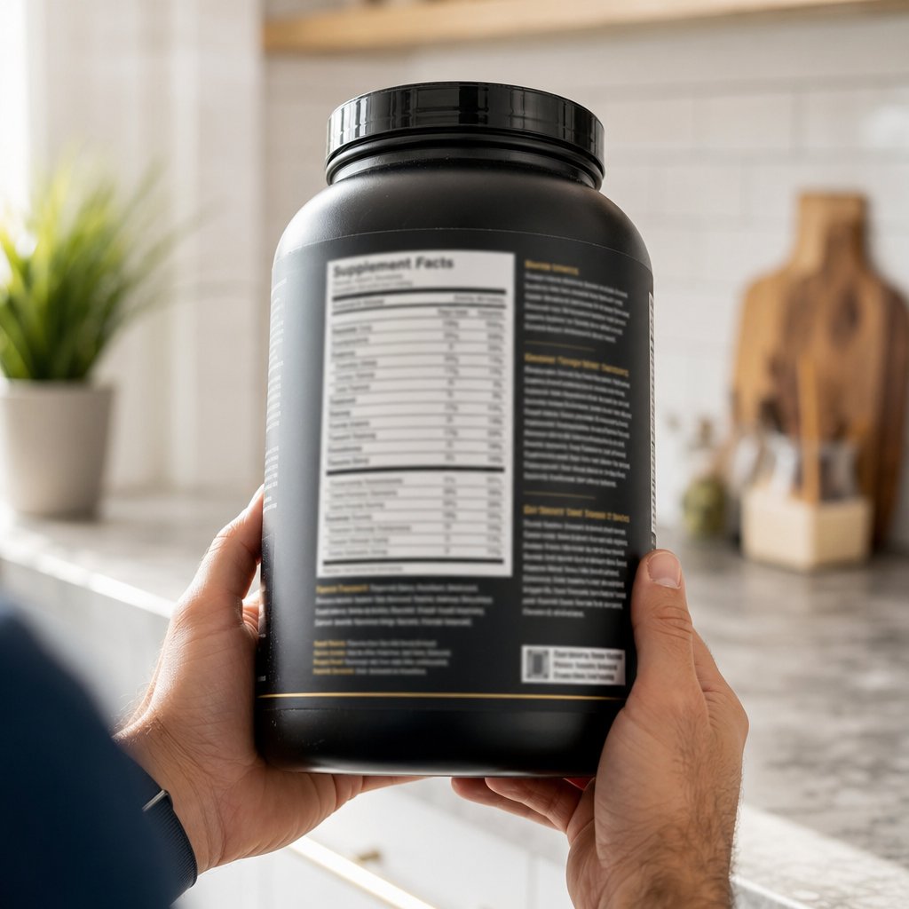 reading the supplement facts panel and ingredient list is the fastest way to verify protein powder contents