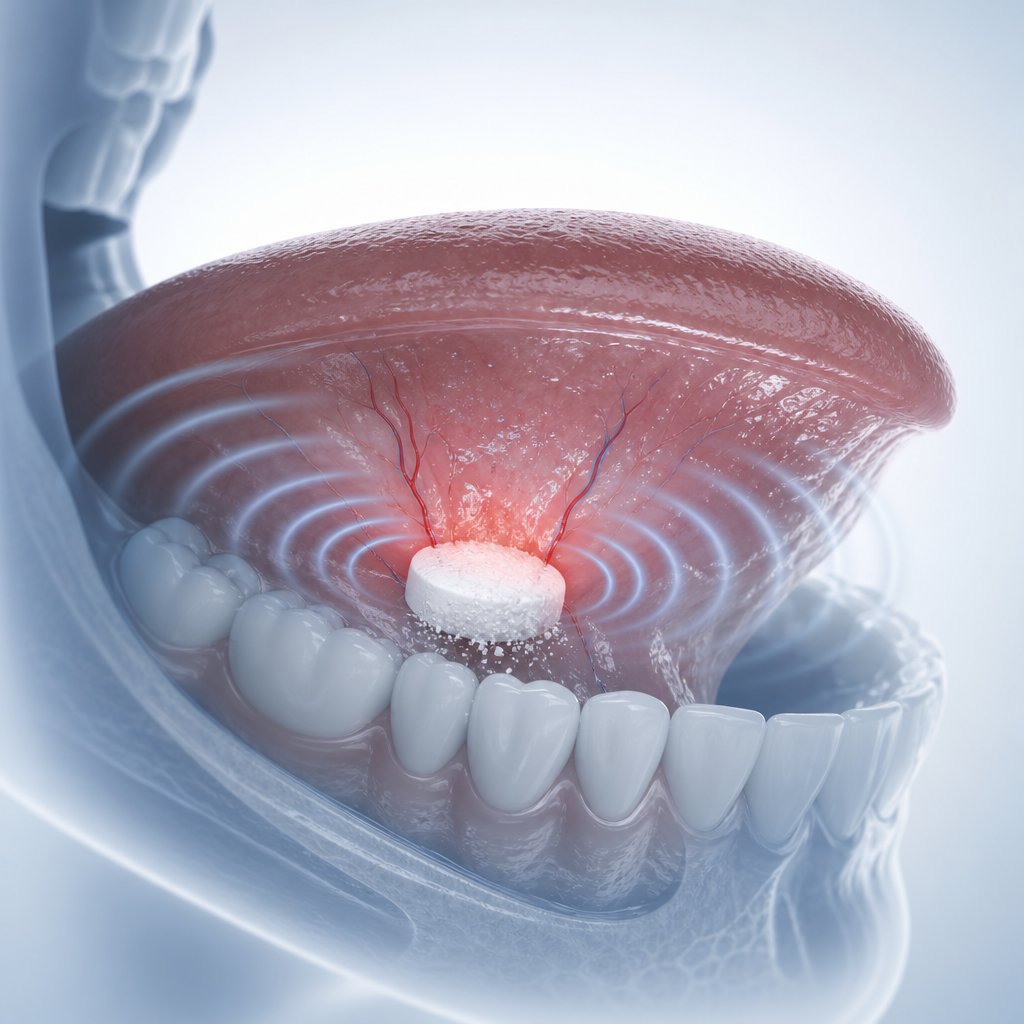 sublingual nitroglycerin tablet dissolving under the tongue where expired medication may deliver reduced or no therapeutic effect