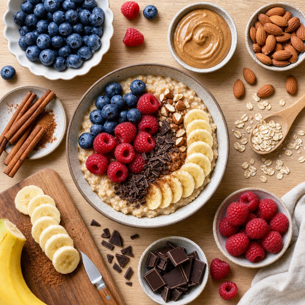 choosing complementary toppings based on your protein powder flavor creates a balanced and satisfying breakfast bowl