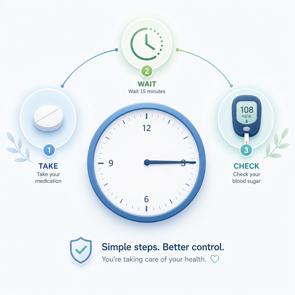 the 15 15 rule requires waiting a full 15 minutes before retesting blood sugar after taking glucose tablets
