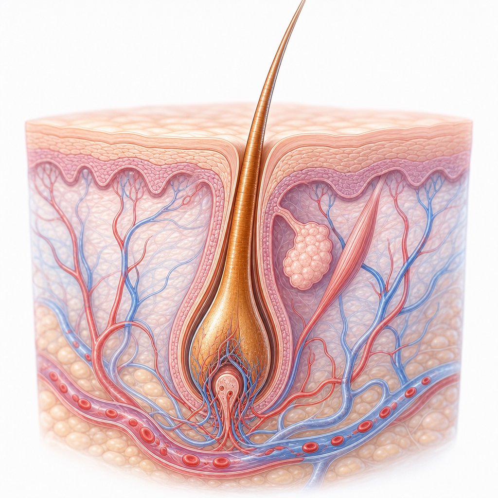 iron supports hair growth by enabling oxygen rich blood flow to the hair follicle root
