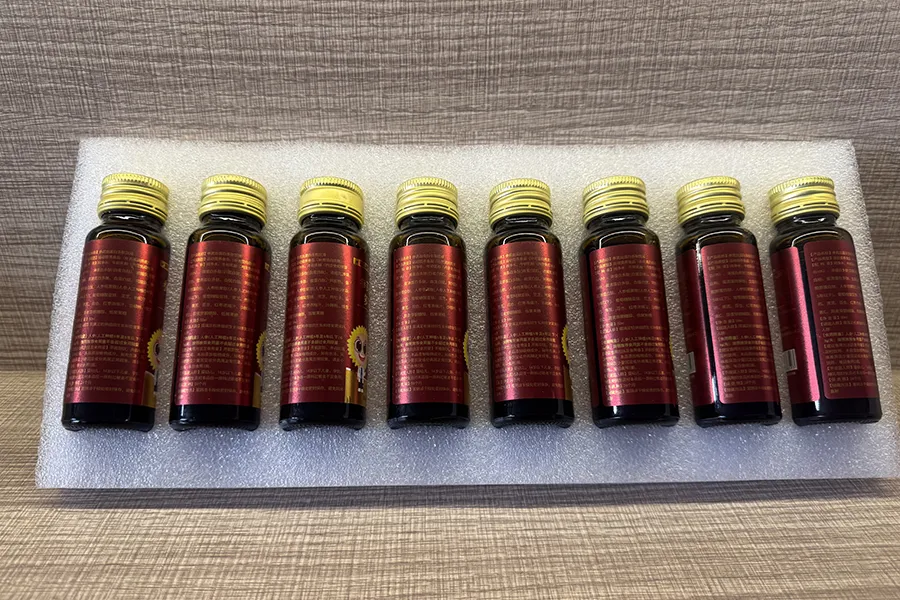 Dark glass supplement bottles