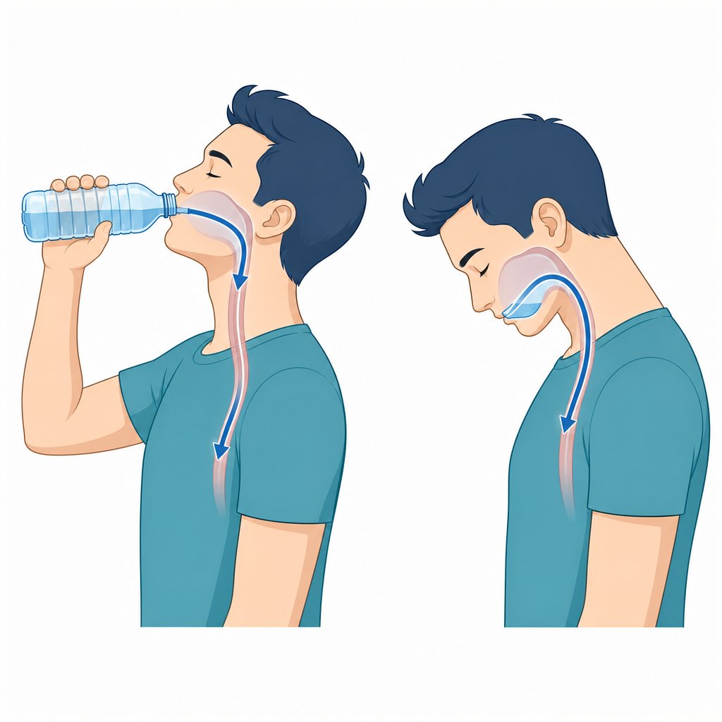 the pop bottle method works best for tablets while the lean forward technique suits capsules