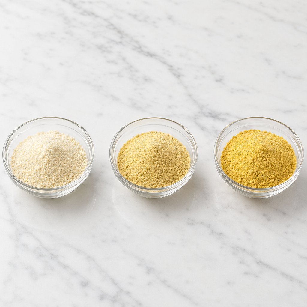 three types of chicken powder vary in color texture and real chicken content
