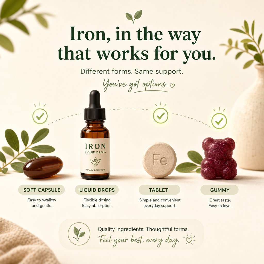 gentler iron formats like liquid chelated and soft capsule options can reduce cardiac side effects