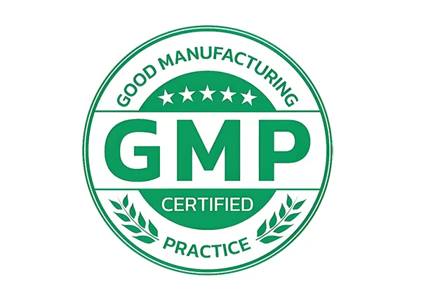 GMP certified seal for health food manufacturing quality assurance